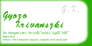 gyozo krivanszki business card